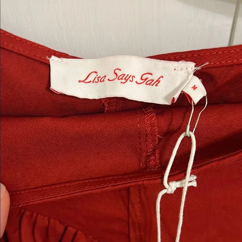 NWT LISA SAYS GAH Red Maroon Women's Skirt M - Picture 2 of 5